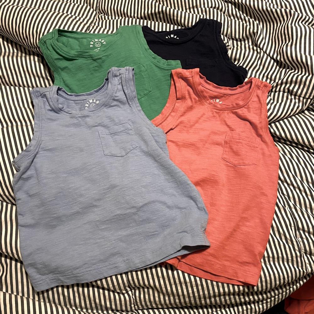 PRIMARY pocket tank tops
